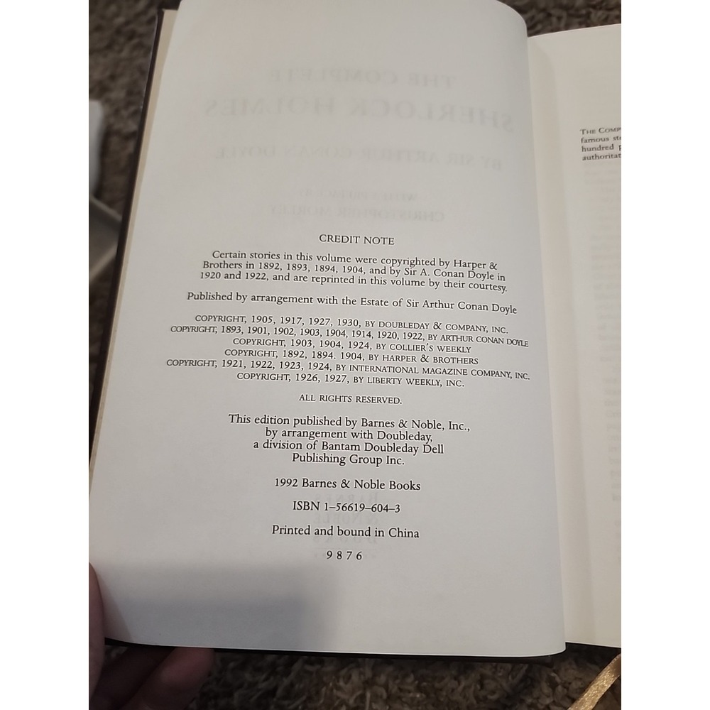 The Complete Sherlock Holmes Sir Arthur Conan Doyle 1992 Leather bound HC Book - Picture 4 of 9